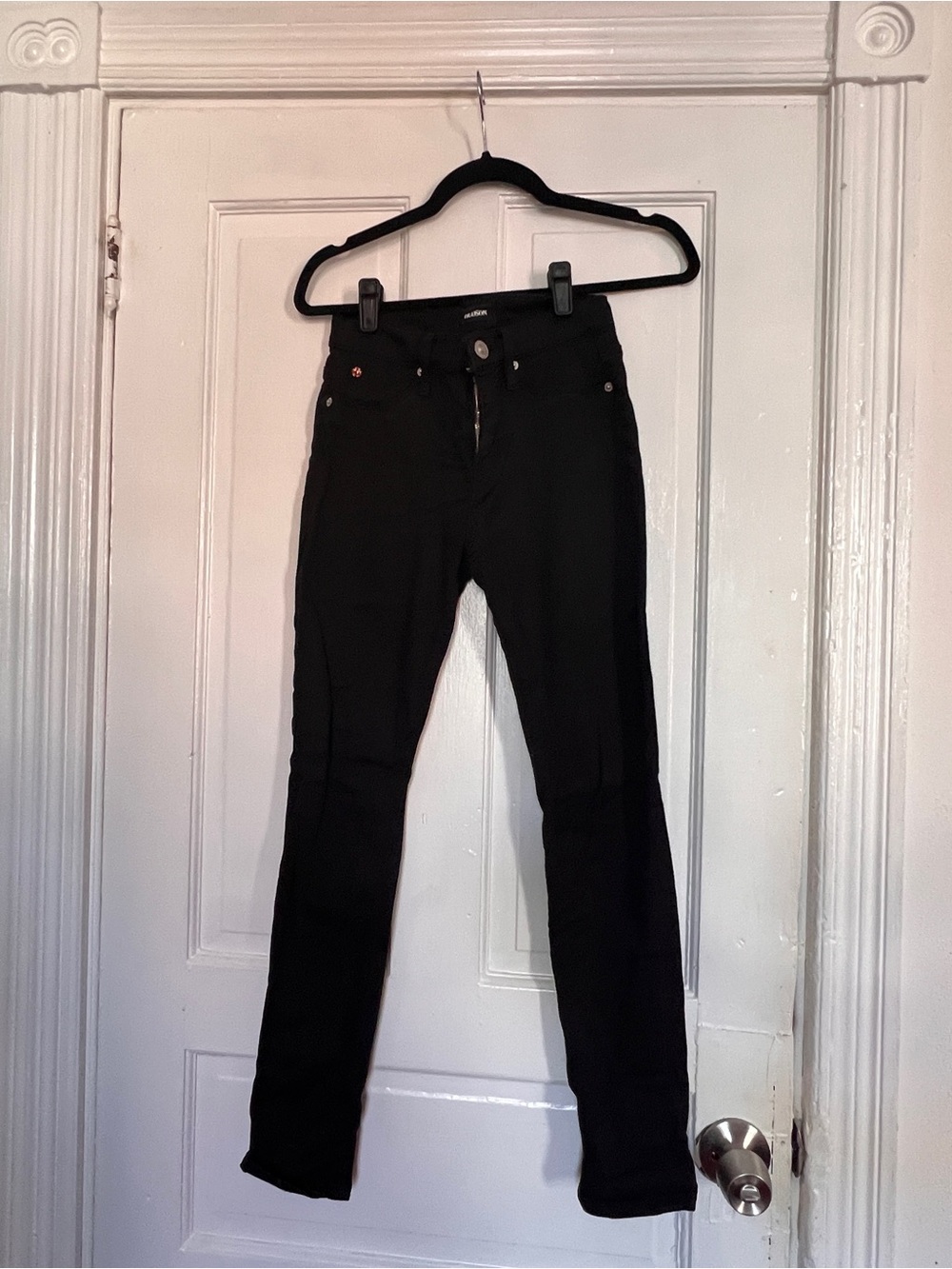 Hudson Black Super Skinny Stretch Jeans